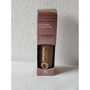 New Mineral Fusion Liquid Foundation Deep 6 Mocha 1 Fl Ounce NIB